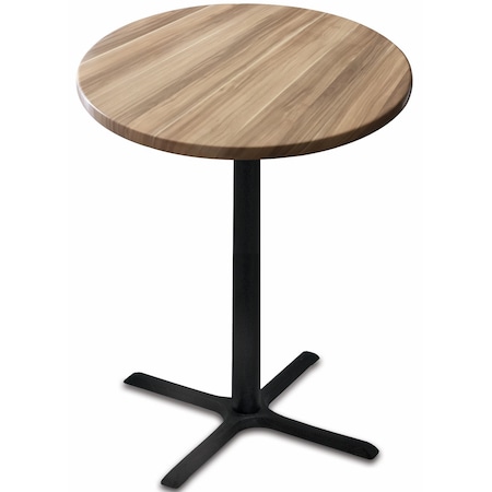 Holland Bar Stool Co 30" Tall In/Outdoor All-Season Table, 36" dia. Natural Top OD211-3030BWOD36RNat